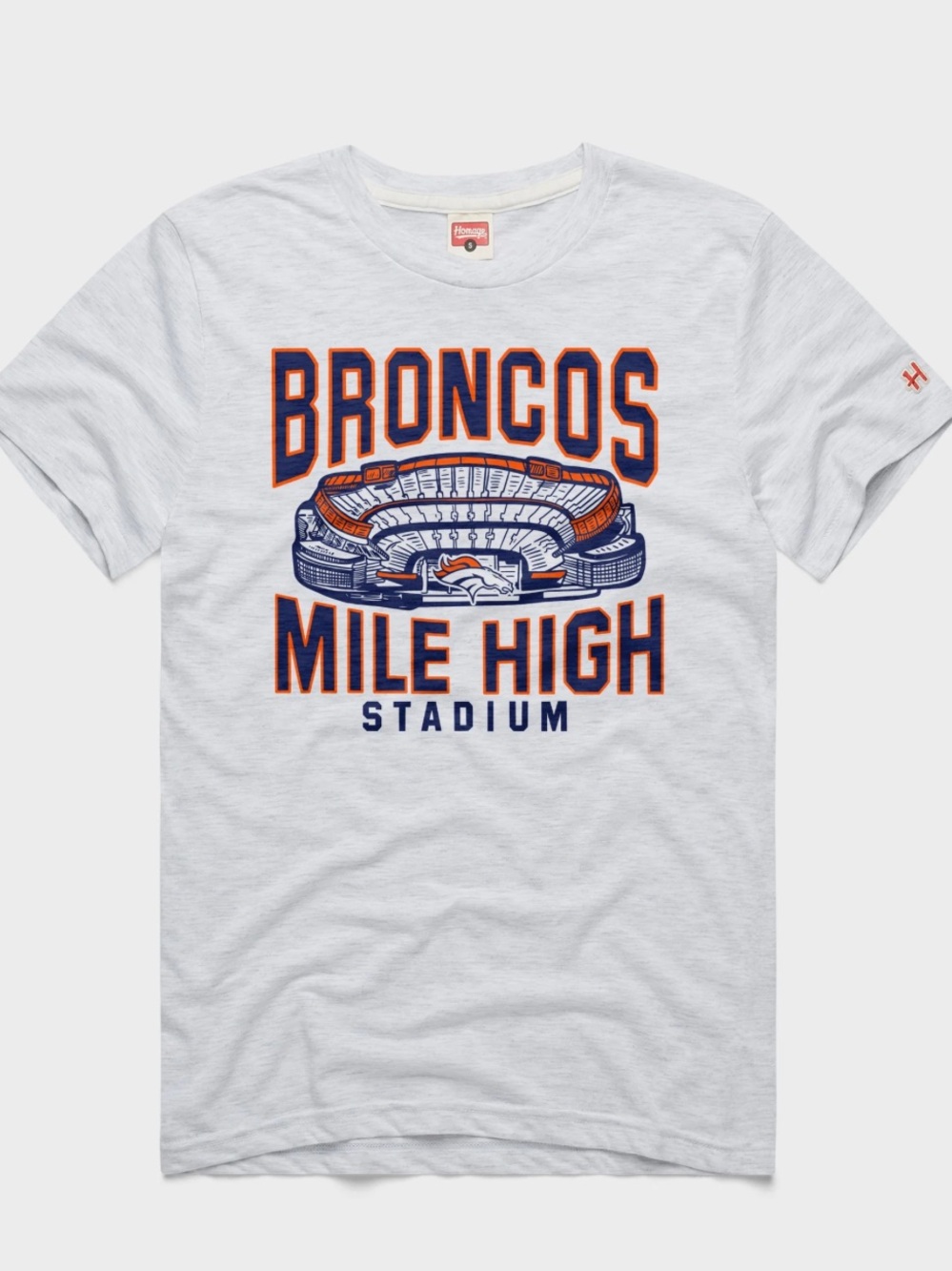 NWT Homage Denver Broncos Heather Grey Shirt